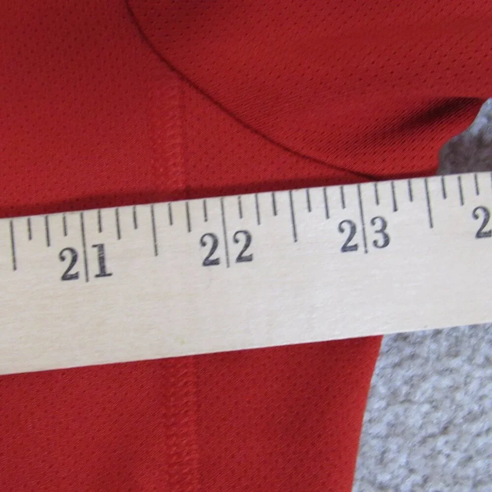 Adidas‎ Polo Shirt Men's XL Red Wisconsin Badgers Climalite Polyester